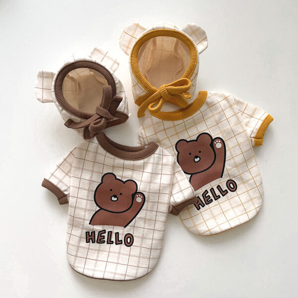韓國Hello bear 格紋T恤