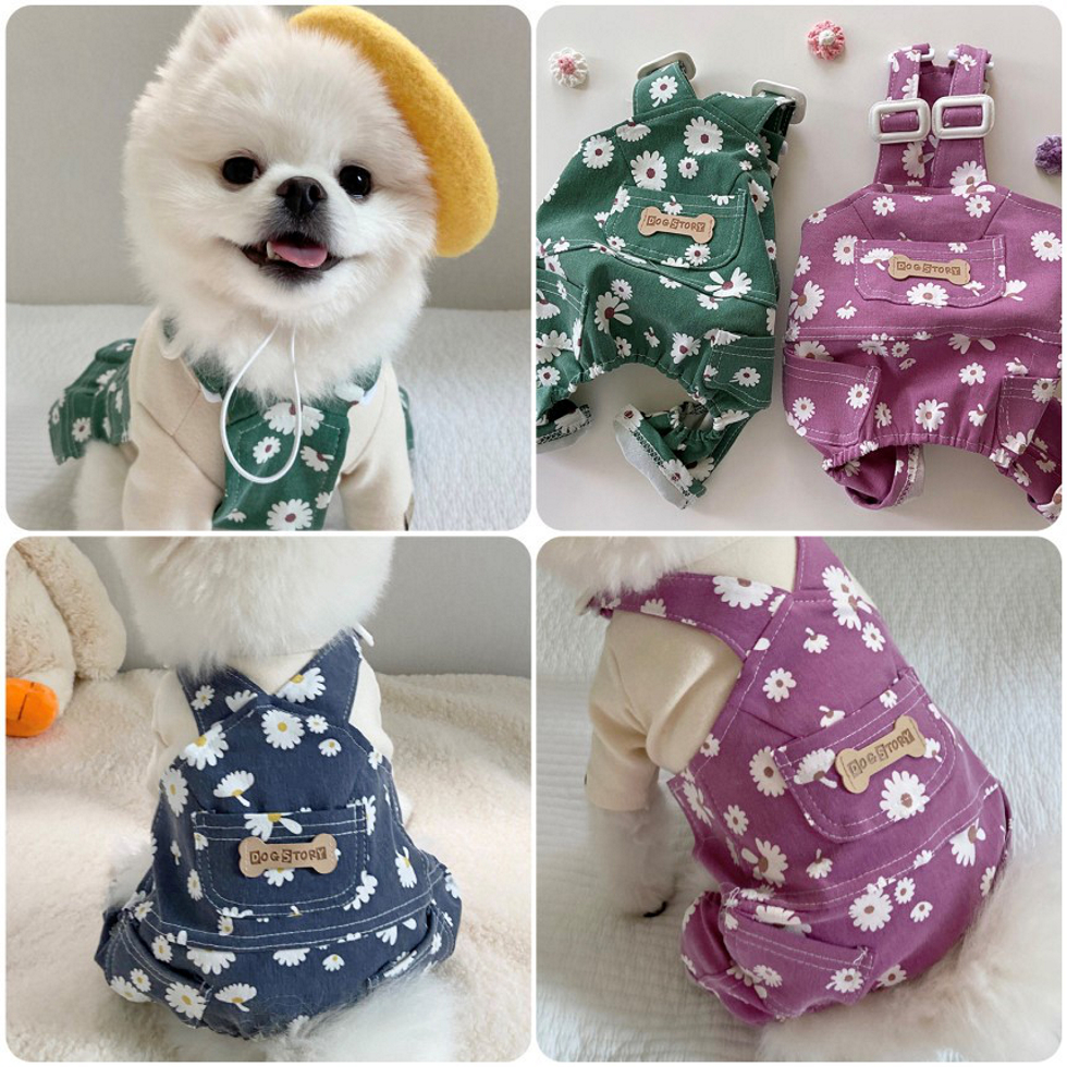 雛菊吊帶一體式連身褲/連身裙